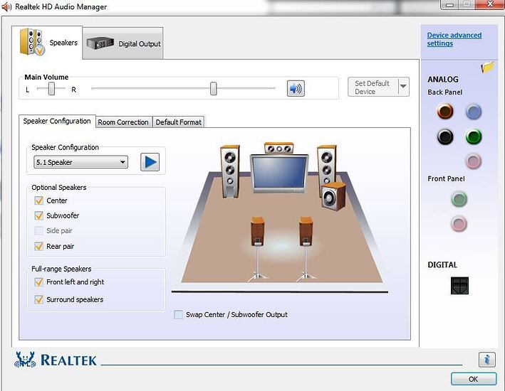 Realtek HD Audio Manager