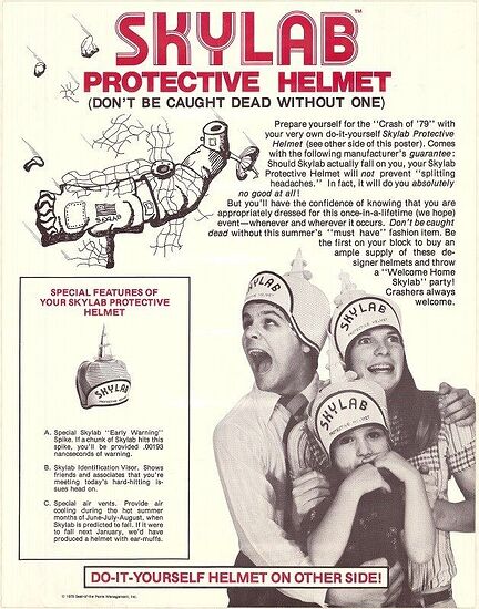 SKYLAB-PROTECTIVE-HELMET-1979-VINTAGE-DOUBLE-SIDED