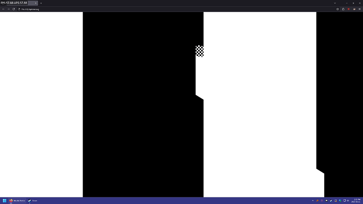 an example of "checkerboard" tearing