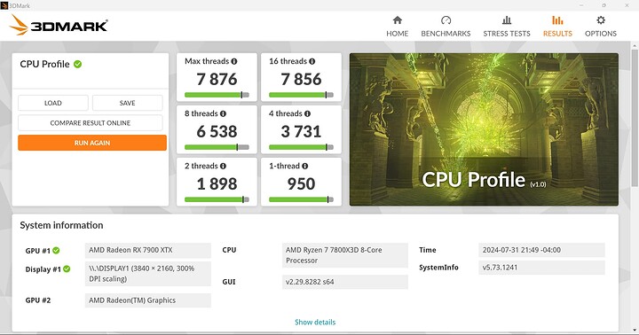 7800x3d - cpu profile