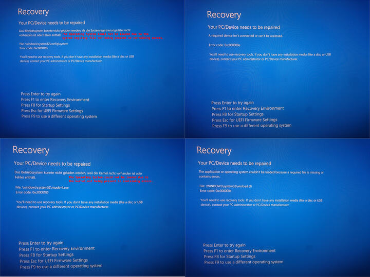 Windows errors