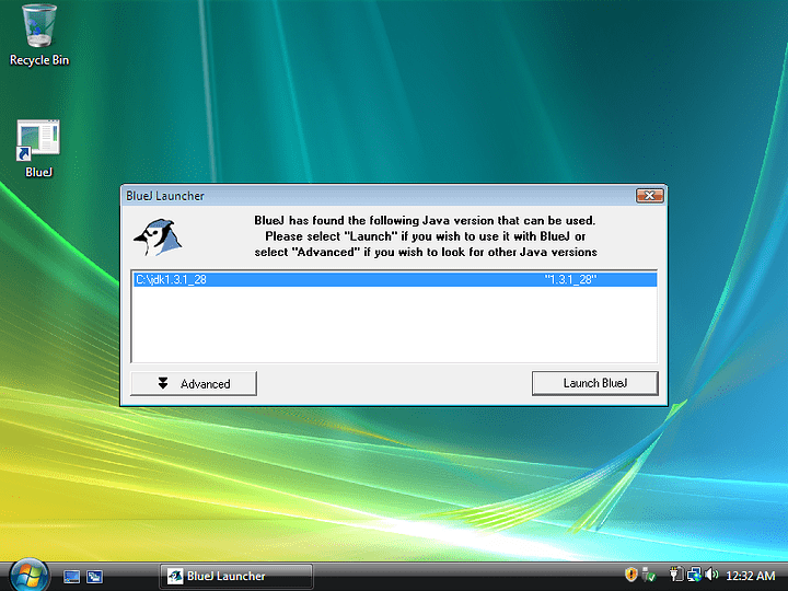 Windows Vista 32-Bit Without a Service Pack BlueJ Success