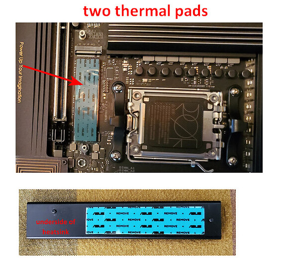 two thermal pads